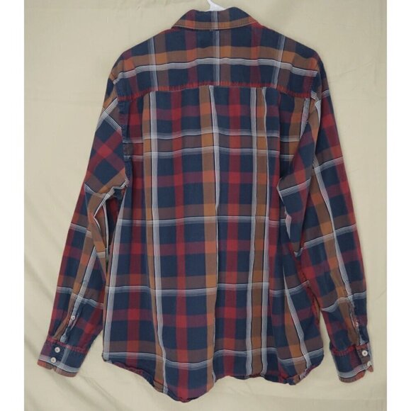 Tommy Bahama Shirt Button Up Red Blue Plaid Long Sleeve Casual Cotton Men's XL - Picture 5 of 10